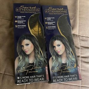 Hair extensions. Brand new. Light brown more like medium brown.  Halo